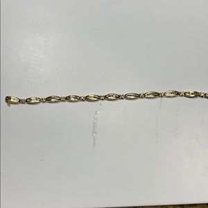 Yellow gold 2ct diamond tennis bracelet